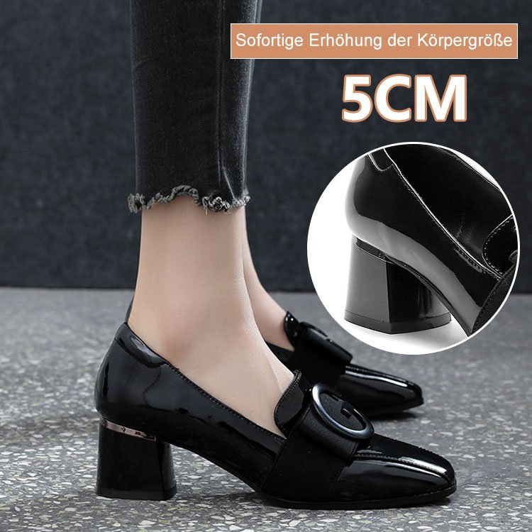 Britische Einzelschuhe mit dickem Absatz