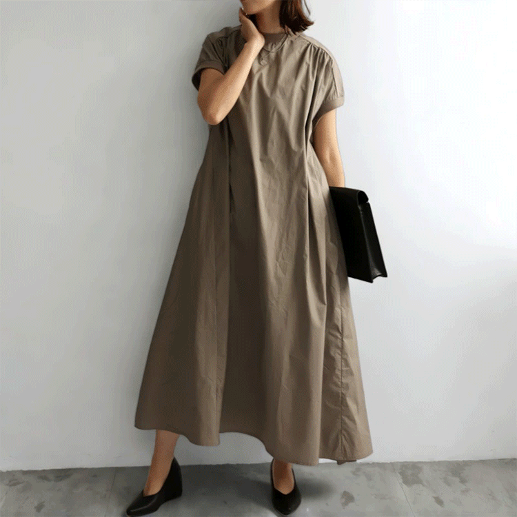 Aライン冷感ワンピース