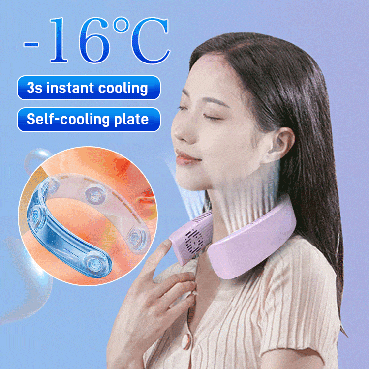 Portable neck fan for lazy people