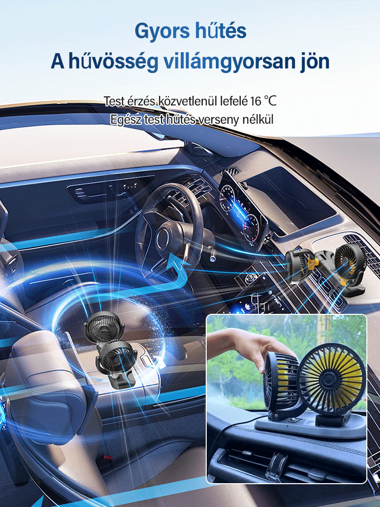 Autós ventilátor és parkoló tábla egyben, hűtési csodaszer