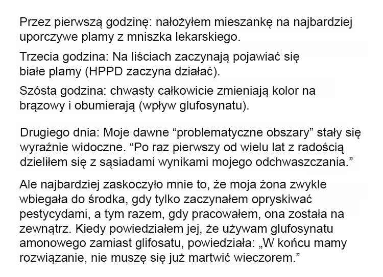 Środek chwastobójczy w ogrodzie domowym