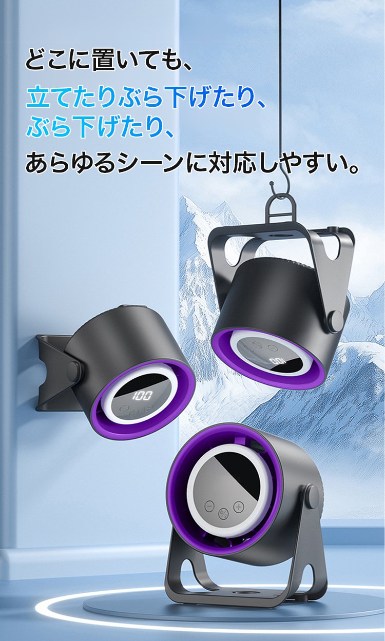 ナイトライト機能付きターボファンの明るさ比較