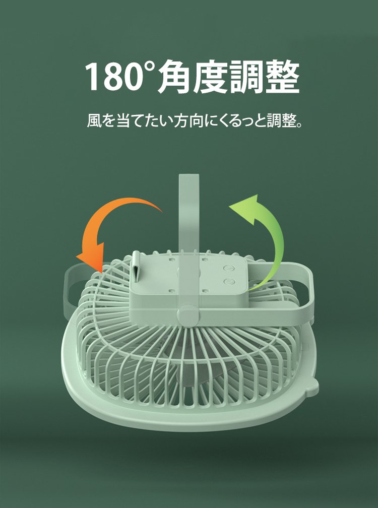 多段階風量調節が可能なLEDライト付きファン