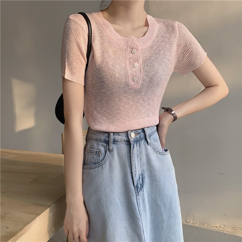 여성 봄, 여름 리넨 스웨터