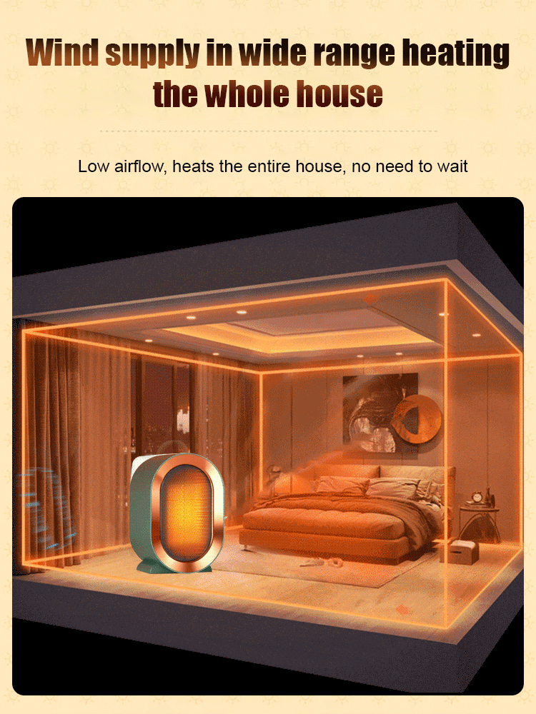 One-second heat energy-saving lightless low-noise constant temperature fan