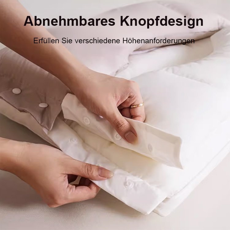 Vollbaumwoll-Nackenstützkissen Pro mit abnehmbaren Doppel-Kissenkern