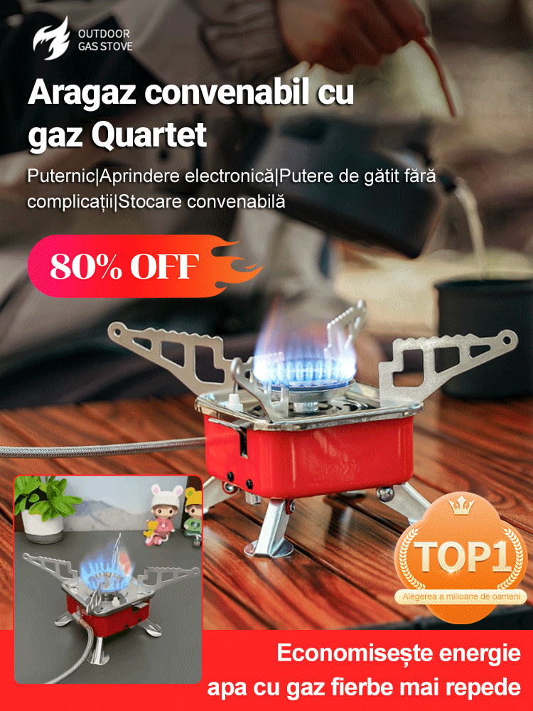 Arzător de exterior miniatură pliabil