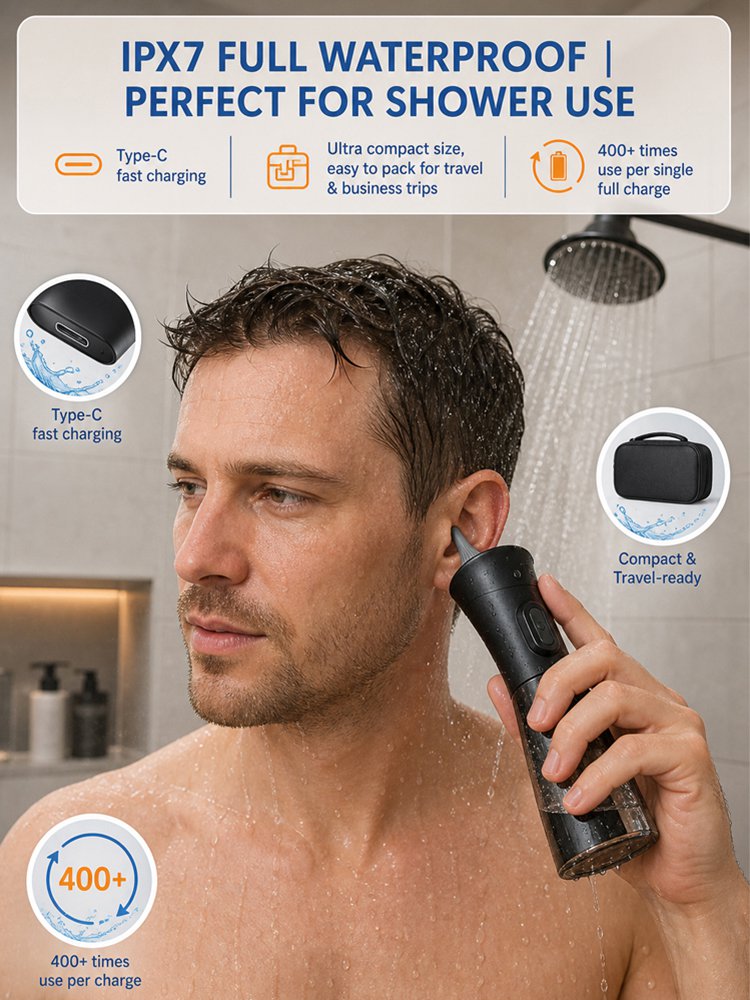 Portable home ear washer