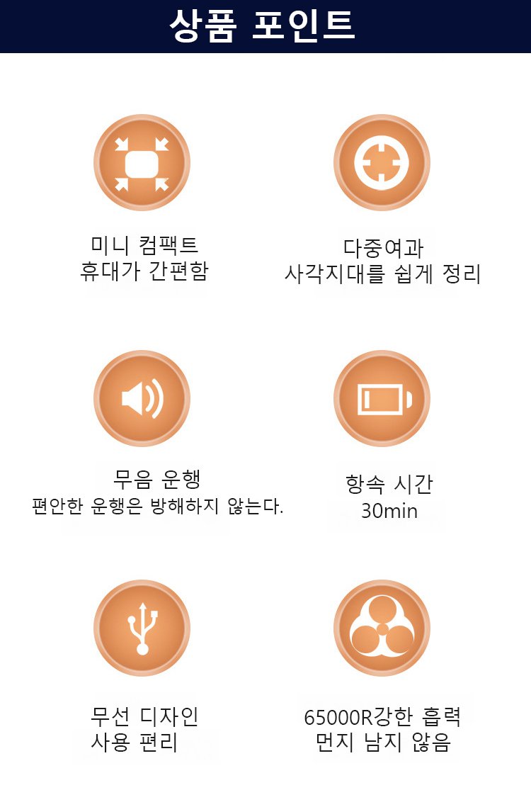 휴대용 차량용 무선 청소기 디테일