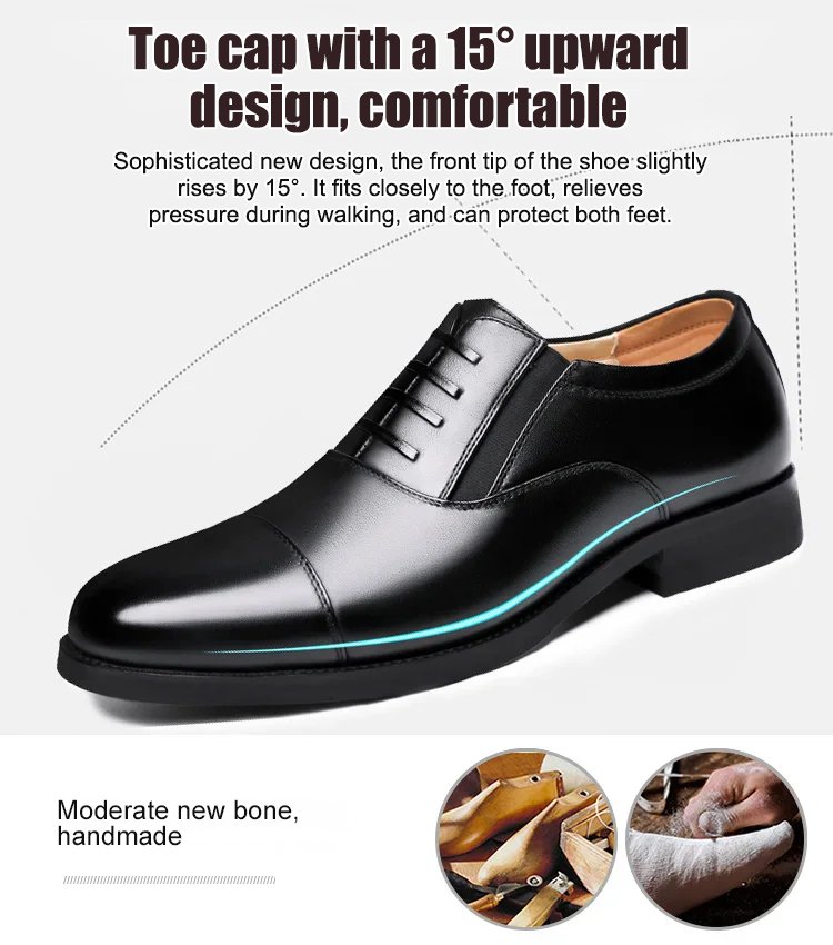 【Three-joint inner stitching】Men's business Oxford leather shoes