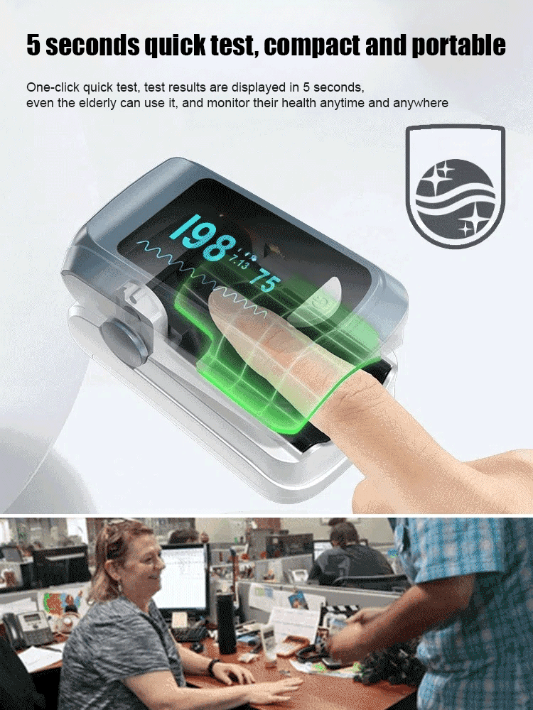 Fingertip blood oxygen detector