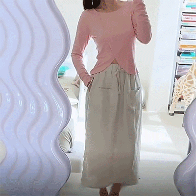 通気性の良い綿麻素材パンツ