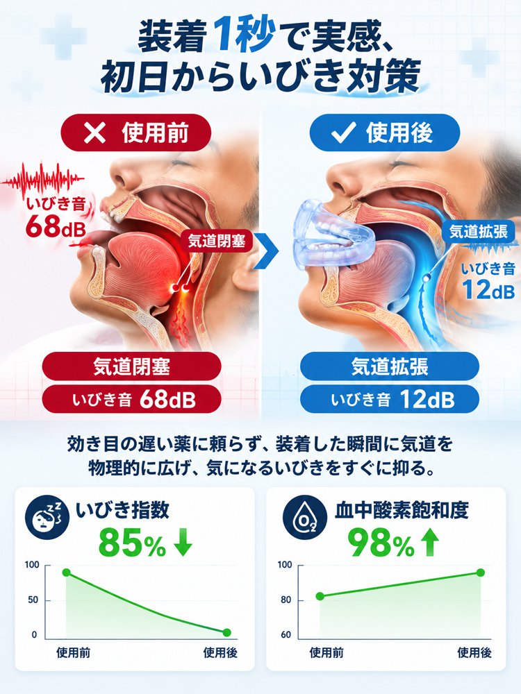 【いびき対策】快眠サポート睡眠マウスピース