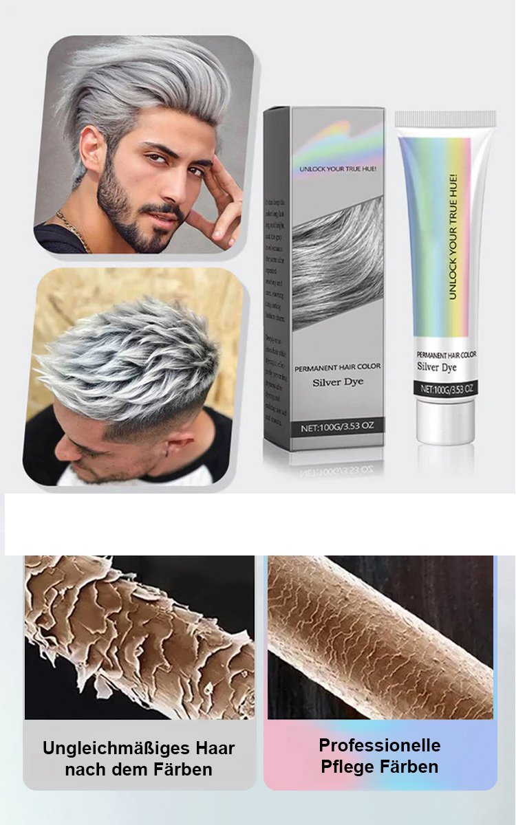 【Ein Jahr farbecht】Reines pflanzliches Extrakt 2-in-1 natürlicher Haarfärbemittel