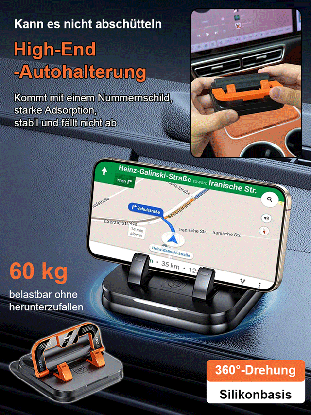 【Wackelresistenter】 Saugfuß-Armaturenbrett-Parkplatz-Handyhalter