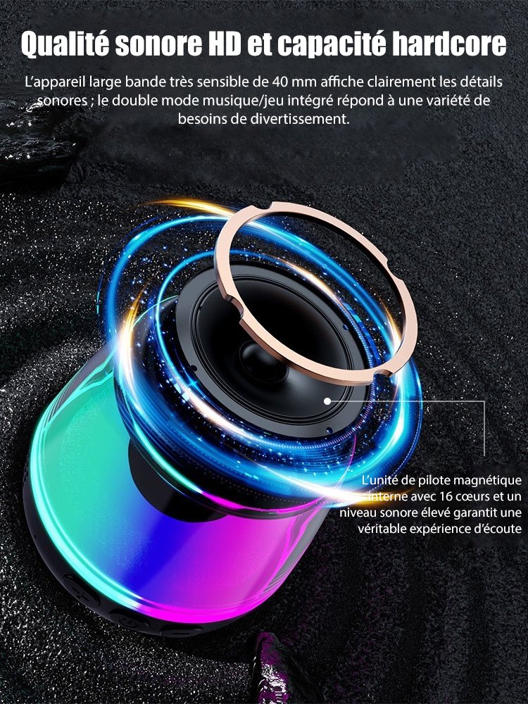 Audio magnétique Bluetooth RBG Lumières éblouissantes
