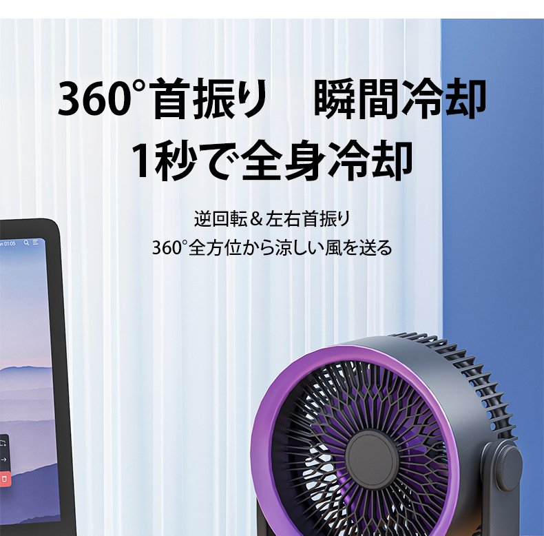 自動首振りサーキュレーターの全体画像