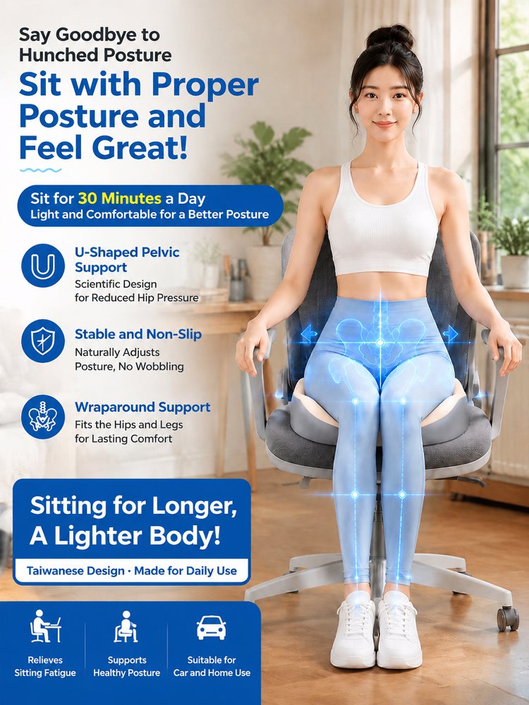 Reinforced Dual-Sided Ergonomic Lumbar Support for Heavier Users