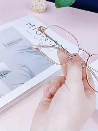 Lunettes de lecture de beauté anti-rayonnement anti-lumière bleue dorées