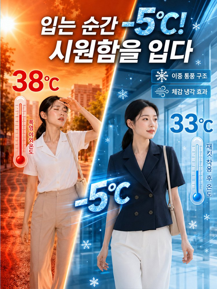 링클프리 차르르 시크 정장 반팔 자켓