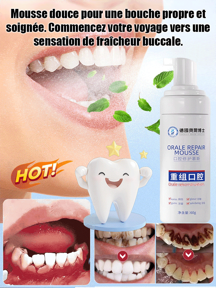 Mousse Réparatrice Buccale de Qualité Médicale