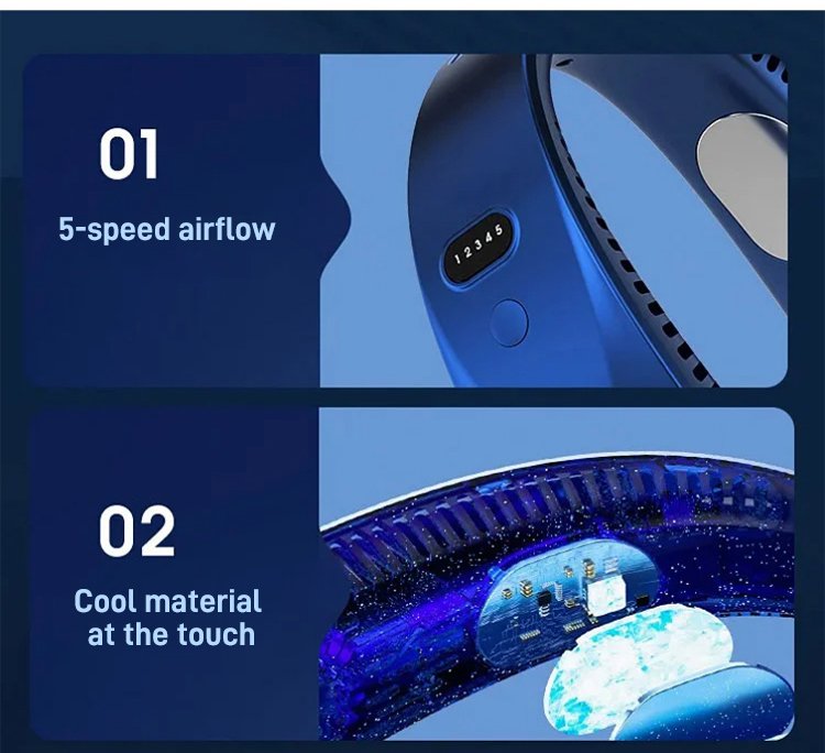 Adjustable portable neck fan for all ages