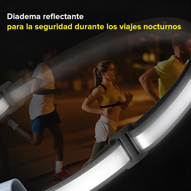 Linterna de cabeza con clip magnético multiusos