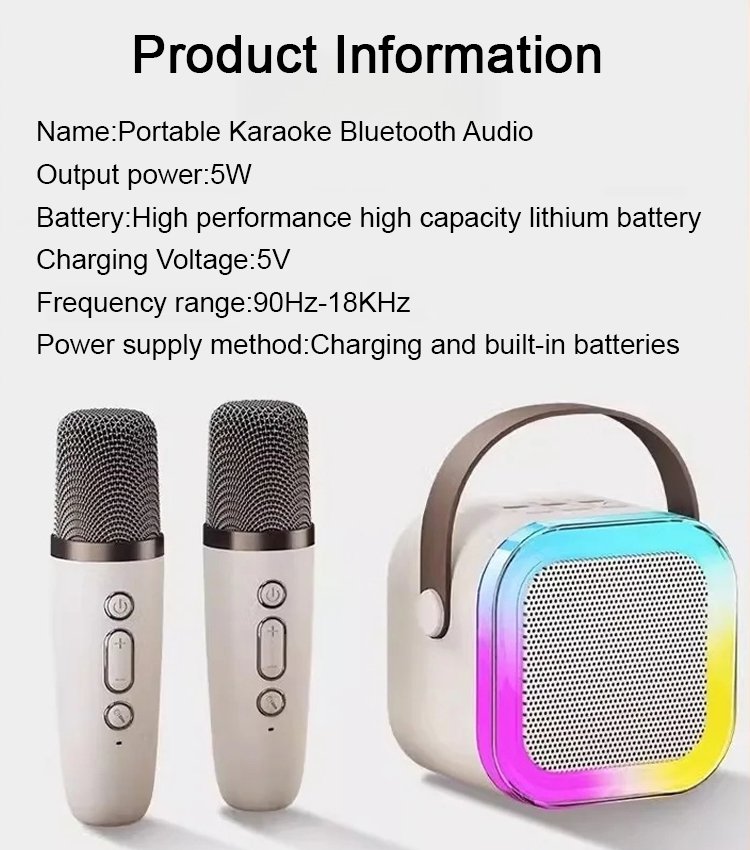 Portable Wireless Karaoke Speaker with Mic
