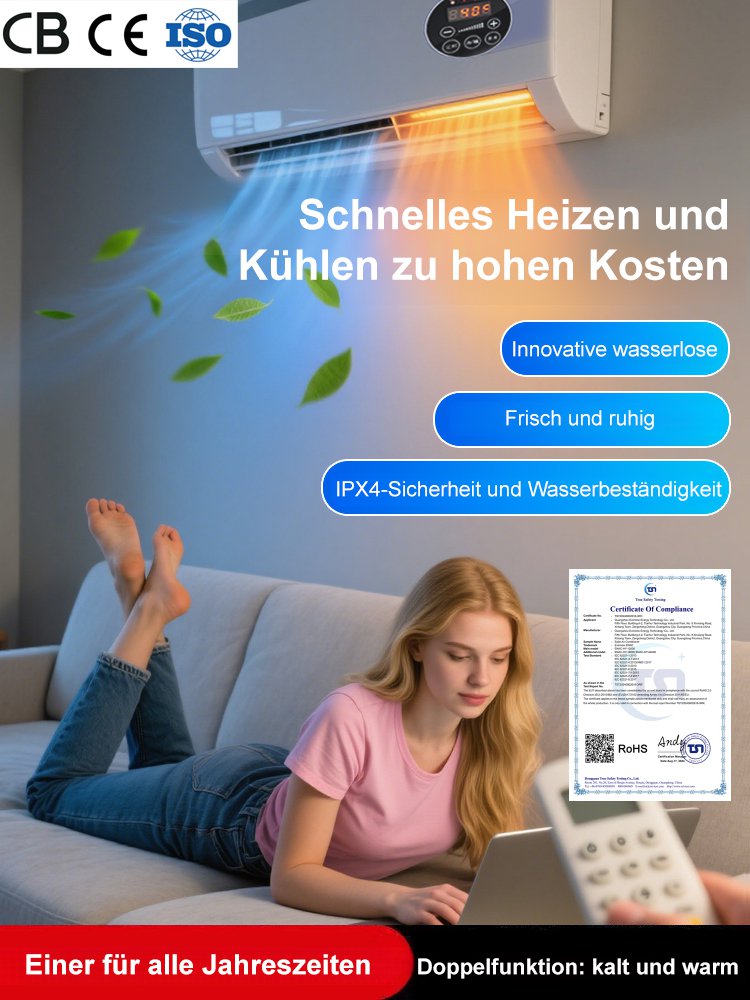 Wandmontierte Warm- und Kaltklimaanlage für den Haushalt