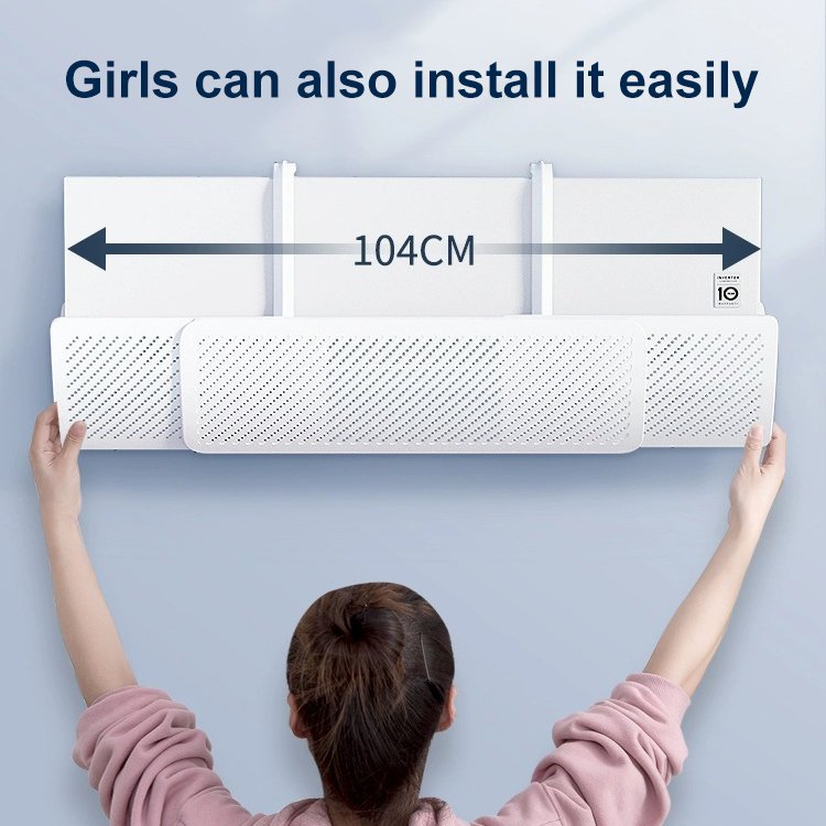 Retractable three-in-one air conditioner wind deflector