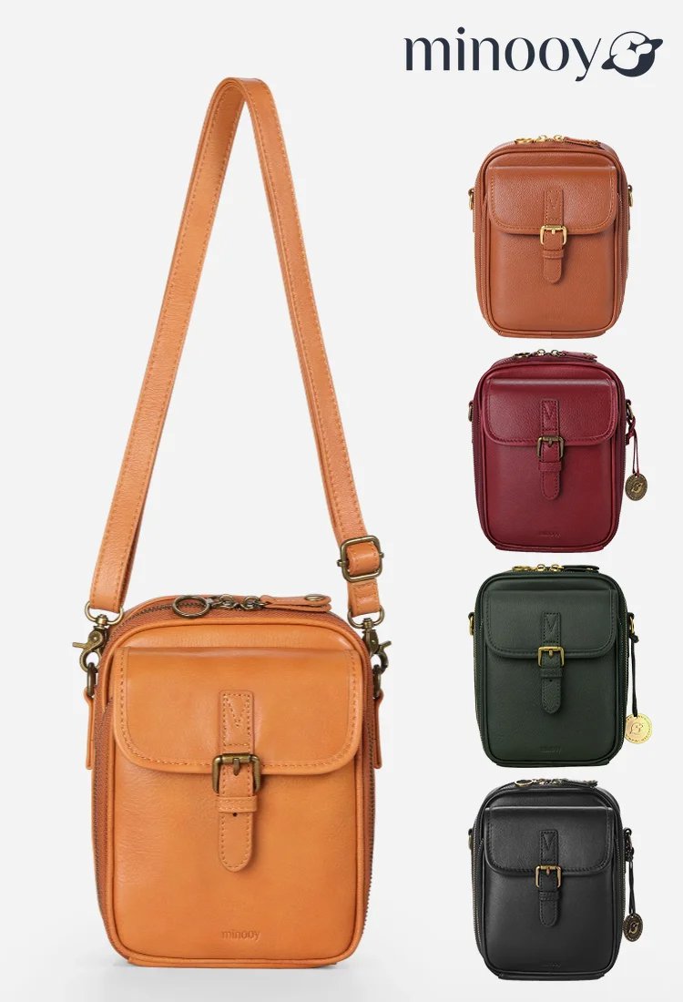 Retro doppelte Schicht große Kapazität Crossbody Tasche