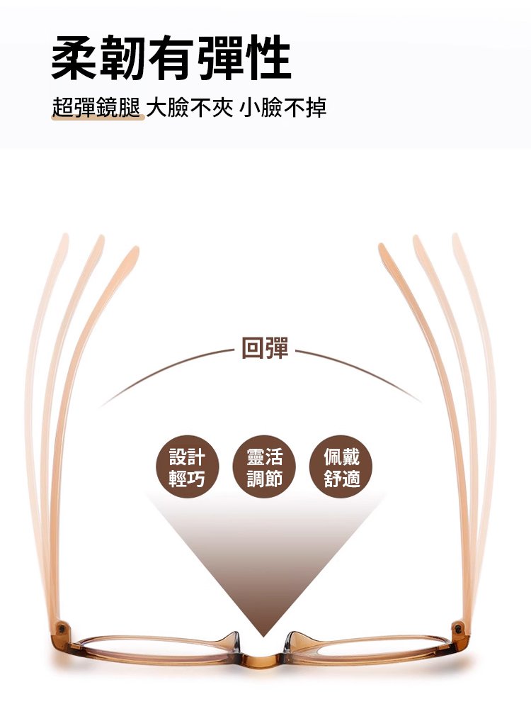 顯年輕防藍光圓框超輕老花眼鏡