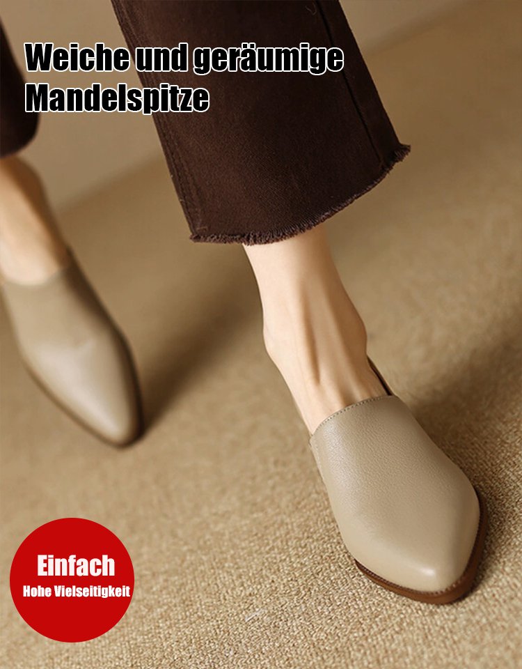 Vintage spitze Zehe Lammfell Schuhe