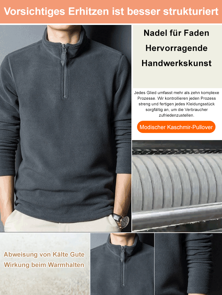 Langärmliges Kaschmirhemd für Männer