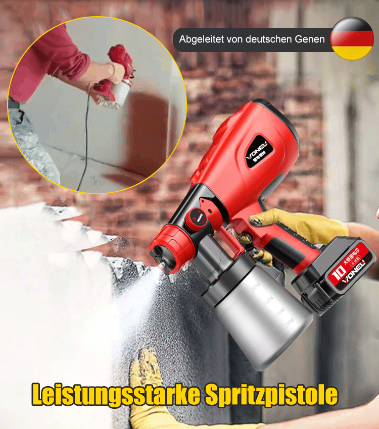 Kleine wiederaufladbare elektrische Lithium-Farbspritzpistole