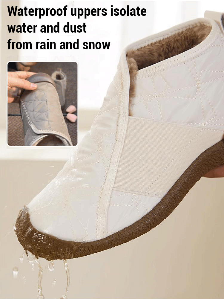 Fleece-lined low-top snow boots