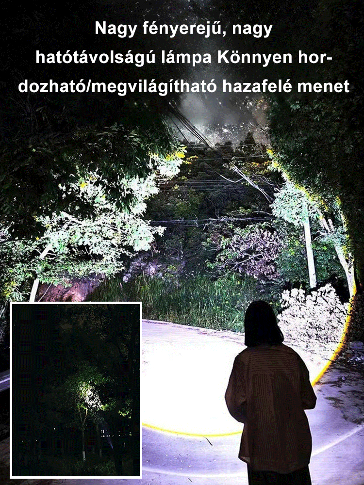 Teleszkópos zoomos nagy hatótávolságú zseblámpa