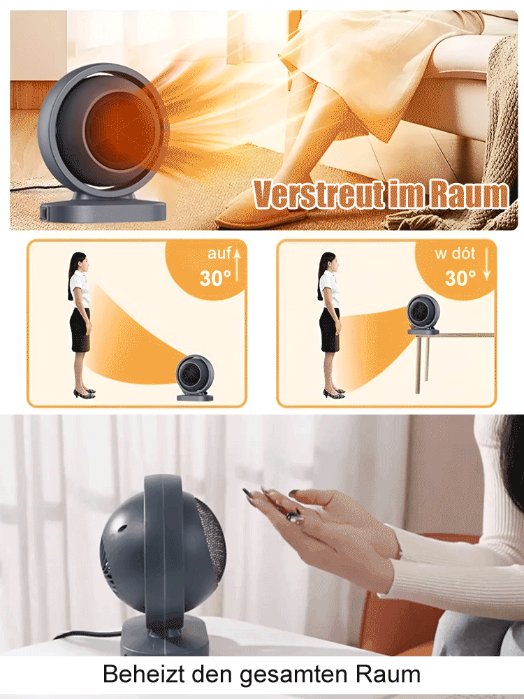 Schnellaufheizender Lufterhitzer,3s Schnellerhitzung, energieeffizient und stromsparend!Greif zu!