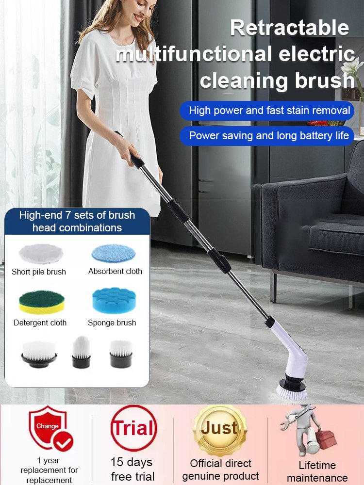 Cordless Telescopic Electric Cleaning Brush