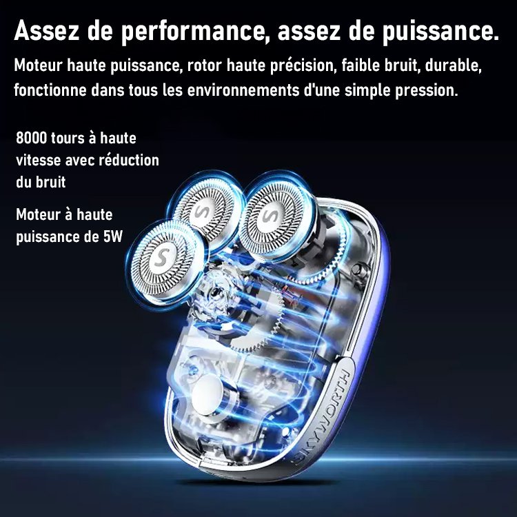 Smart flottant à trois têtes de couteaux avec affichage numérique