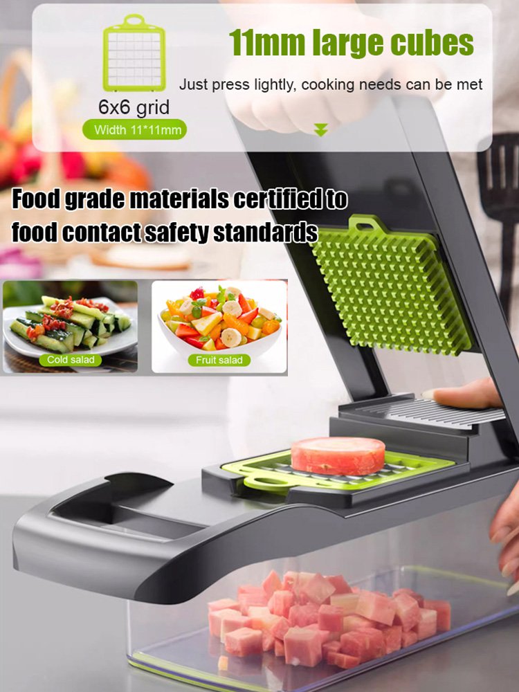 [One-stop kitchen use without a knife] 16 sets of multi-function vegetable cutters