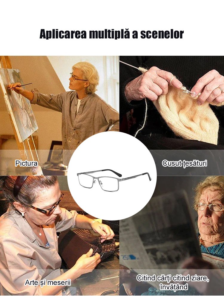 Ochelari de citit cu zoom inteligent