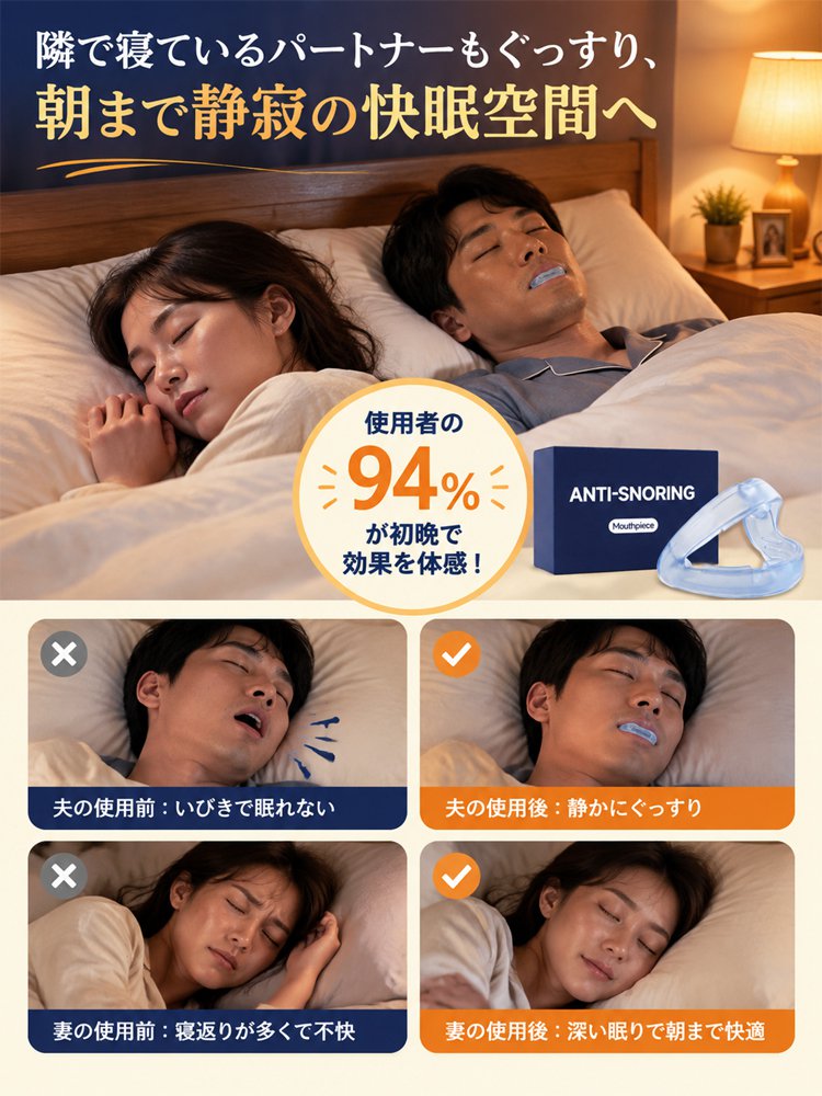 【いびき対策】快眠サポート睡眠マウスピース