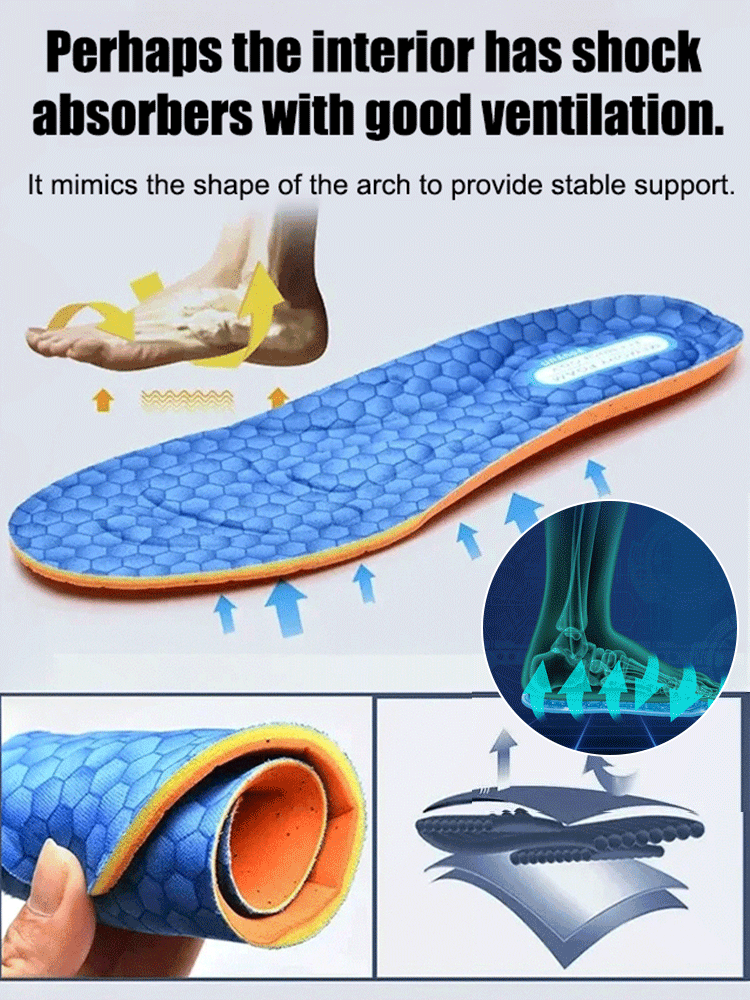 Technology deodorant soft elastic insole for men's casual shoes