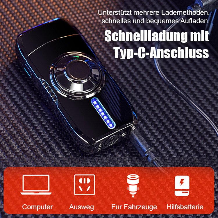 【Mehrfarbige coole Beleuchtung】Metallisches intelligentes sprachgesteuertes Feuerzeug