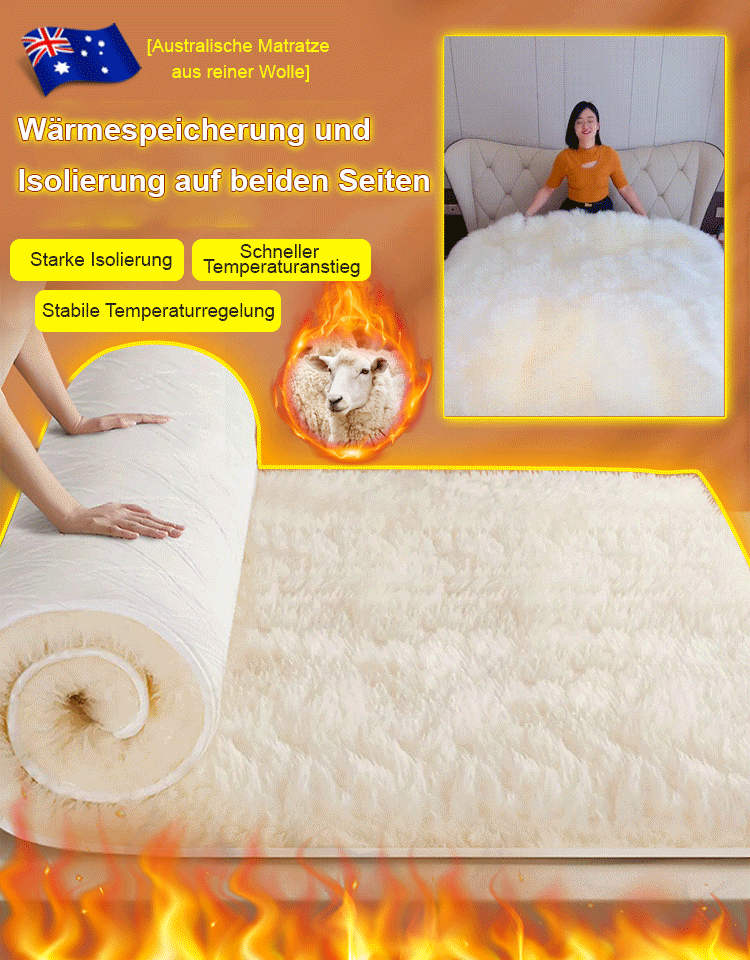 Matratze aus australischer Wolle