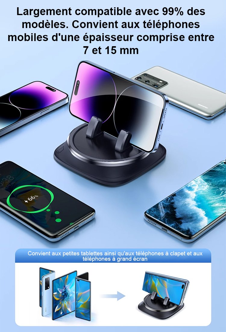 Support de voiture rotatif à 360 degrés et anti-balancement