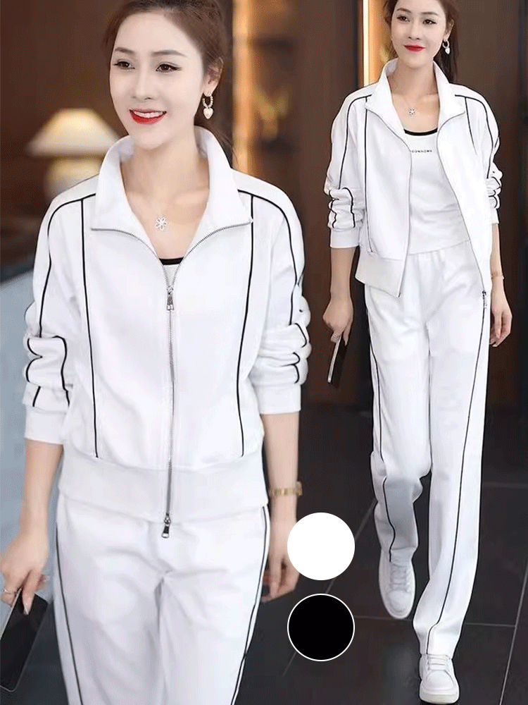 여성용 재킷 팬츠 트레이닝 세트