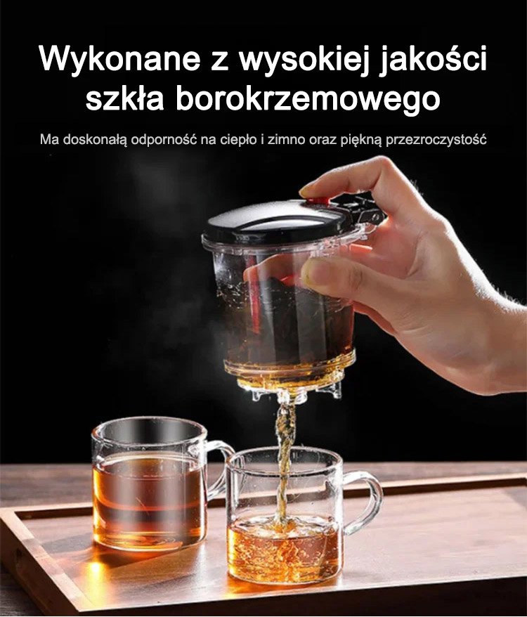 Elegancki prezent – szklany zestaw do herbaty w opakowaniu
