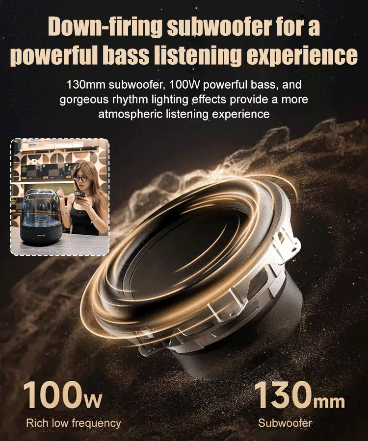 New Colored Glass Light Bluetooth Speaker